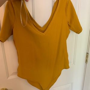 Mustard body suit